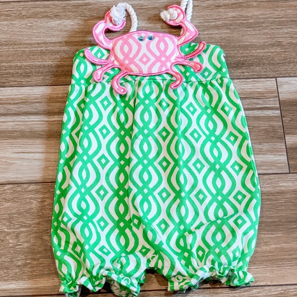 Mud Pie Other - Mud Pie Crab Romper NWOT! Size 12M
